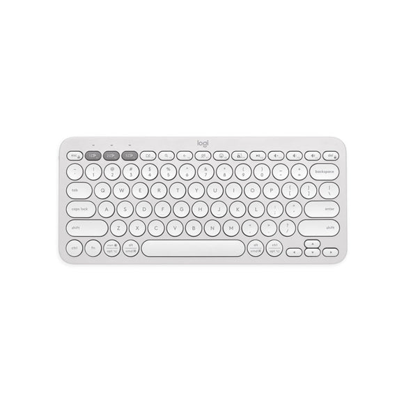 لوحة مفاتيح بلوتوث Logitech Pebble  K380S باللون الأبيض