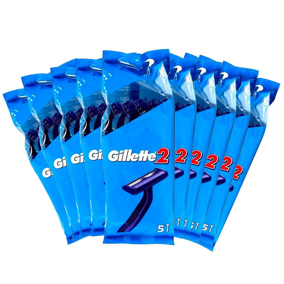 شفرات حلاقة  Gillette Blue2  للرجال 12 قطعة (60 شفرة)