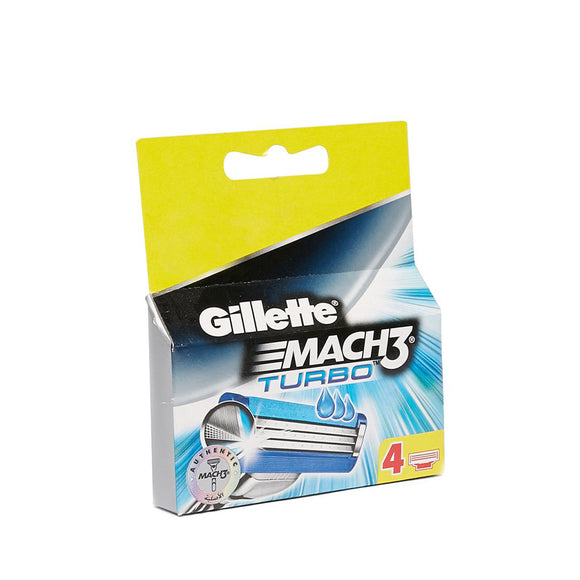 شفرات استبدال رجالية Gillette Mach3 Turbo ( 4 قطع)
