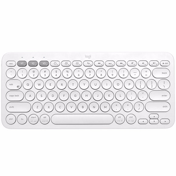 لوحة مفاتيح بلوتوث Logitech K380 باللون الأبيض