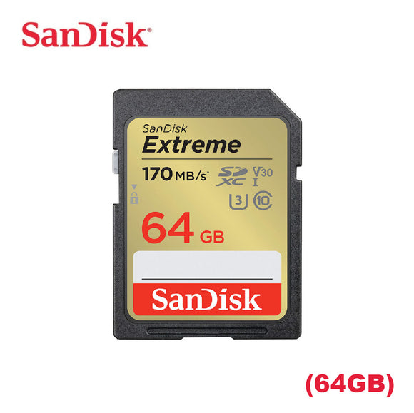 بطاقة ذاكرة Sandisk SDXC Extreme UHS-I (64GB)