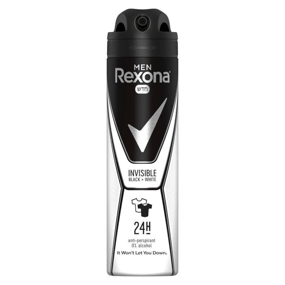 مزيل عرق REXONA Invisible Black And White للرجال(150 مل)