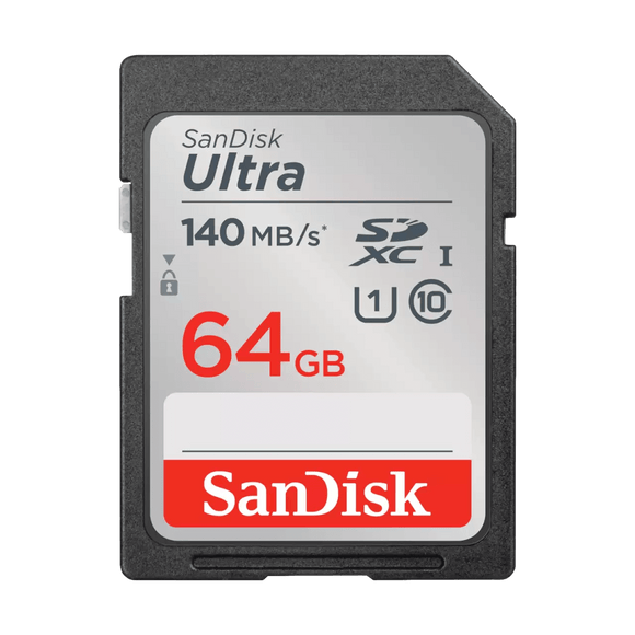 بطاقة ذاكرة SanDisk Ultra (64GB) SDXC 140MB/s