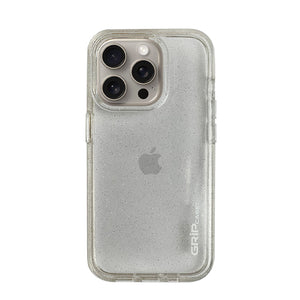 غطاء هاتف Grip Case Crystal Glitter  لأجهزة آيفون 15 Pro Max باللون الأبيض
