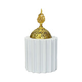 مبخرة باللون الأبيض مخططة - عجيب