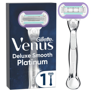 شفرة Gillette Venus Deluxe Smooth Platinum razor نسائية (شفرة استبدال واحدة )