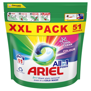 كبسولات Ariel all in one Color لغسيل الملابس  ( 51 وحدة)