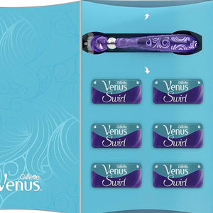 شفرة Gillette Venus Deluxe Smooth Swirl نسائية ( 6 شفرات استبدال )