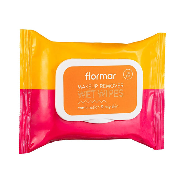 مناديل لإزالة المكياج FLORMAR للبشرة المختلطة (20 منديل )