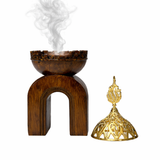 مبخرة بقاعدة خشبية - عجيب