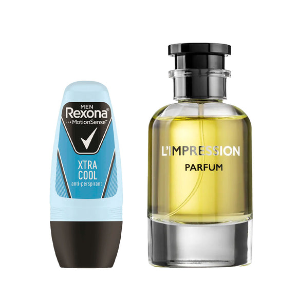 Flavia  L'impression Parfum (100ml) + مزيل عرق من Rexona Men Extra Cool Roll On (50ml)