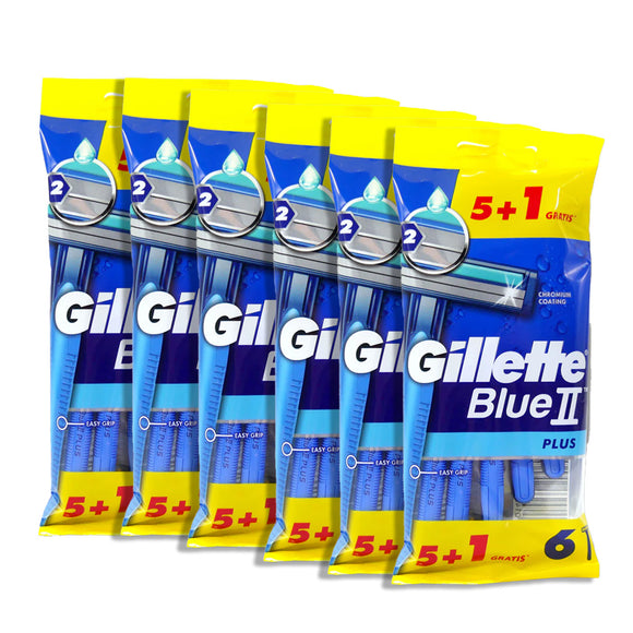 شفرة حلاقة  Gillette Blue 2 Plus للرجال (36 شفرة ) 6 مجموعات