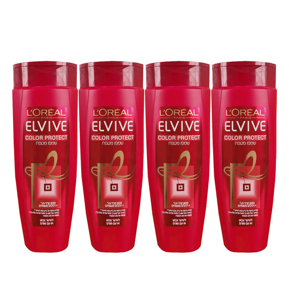 شامبو LOREAL ELVIVE للشعر الملون (550 مل) 4 قطع