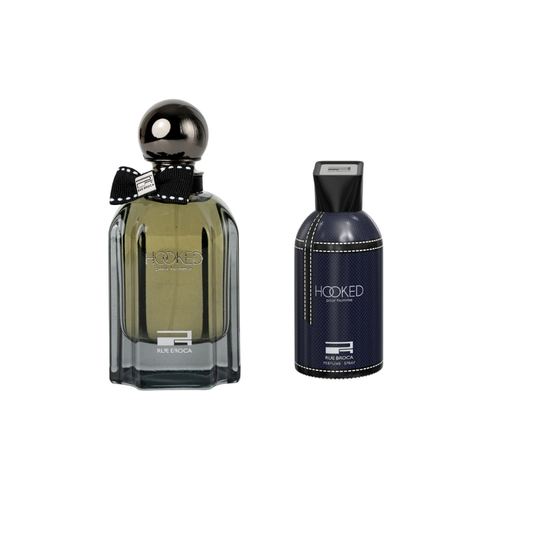بكج Hooked Pour Homme EDP (100ml) + Hooked pour homme parfume Spray (250ml)