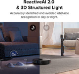 مكنسة وممسحة كهربائية روبوتية ذكية  Roborock S7 Maxv باللون الأسود