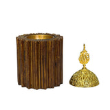 مبخرة بقاعدة خشبية مخططة