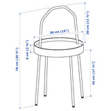 طاولة جانبية BURVIK (38سم) باللون الاسود