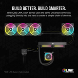 مراوح corsair iCUE LINK QX120 RGB 120mm PWM PC Fans Starter Kit with iCUE LINK System Hub - اسود