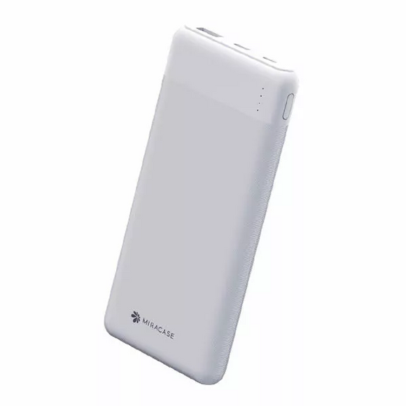 باور بانك  miracase 10000mAh باللون الابيض (15 واط)