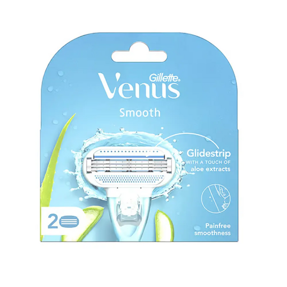 شفرات استبدال نسائية Gillette Venus Smooth (قطعتين)