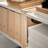 وحدة رفوف منظمة  EKENABBEN (154×34×70 سم) باللون الابيض والخشبي