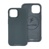 غطاء هاتف Grip Case Matrix  لأجهزة آيفون 15 Pro باللون الرمادي