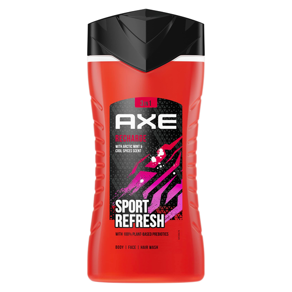 جل استحمام  AXE Sport Refresh 3 in 1 للرجال (400 مل)