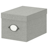 صندوق تخزين KVARNVIK مع غطاء (15*25*18 سم) باللون الرمادي