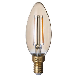 مصباح LUNNOM شفاف باللون البني (E14 LED)