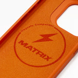 غطاء هاتف Grip Case Matrix  لأجهزة آيفون 15 باللون البرتقالي