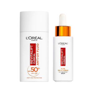 سيروم مع واقي شمس LOREAL REVITALIFT CLINICAL CREAM 50+ SPF + VITAMIN C