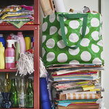 حقيبة SÄCKKÄRRA باللون الاخضر والابيض (36 لتر)