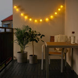 أضواء led  SOLVINDEN (12 لمبة) للاستخدام الخارجي تعمل بالبطاريات
