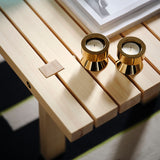 حامل شمعة STOCKHOLM 2025 (قطعتين) باللون النحاسي