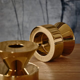 حامل شمعة STOCKHOLM 2025 (قطعتين) باللون النحاسي