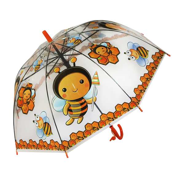 مظلة للأطفال باللون البرتقالي مع صافرة