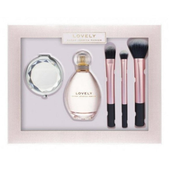 Sarah Jessica Parker Lovely Set EDP  Parfum (90 ML) + Mirror + 3 Makeup Brushes