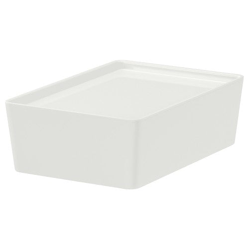 صندوق KUGGIS مع غطاء باللون الأبيض