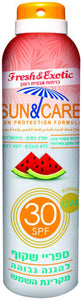 بخاخ واقي شمس شفّاف للبالغين برائحة البطيخ SUN AND CARE SPF30 (200 مل)