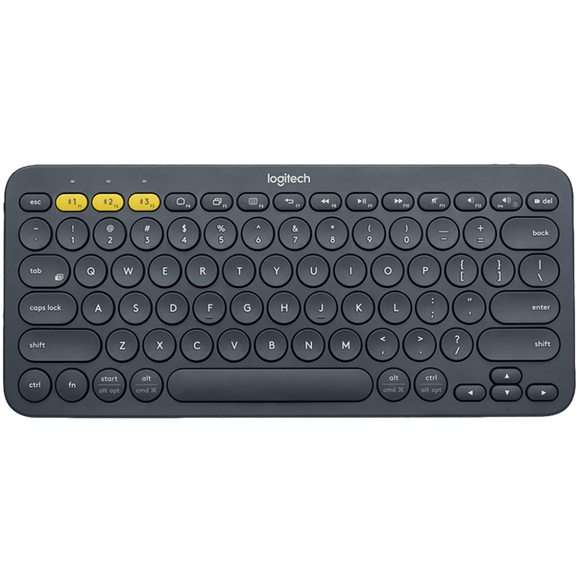 لوحة مفاتيح بلوتوث Logitech K380 باللون الرمادي