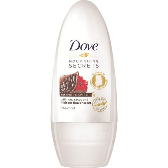 مزيل عرق Dove بخلاصة زبدة الكاكاو وزهرة الكاركديه  (50 ML)