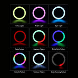 رينغ لايت MJ26 بألوان ضوئية متعددة (26 سم)