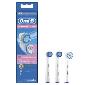رؤوس تبديل فرشاة الأسنان الكهربائية Oral-B Sensitive Clean (3 قطع)