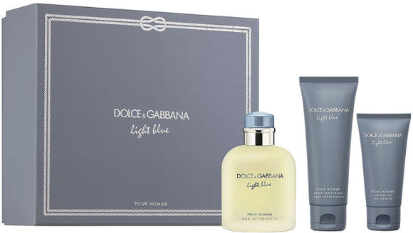 DOLCE & GABBANA LIGHT BLUE 3 PCS SET FOR MEN