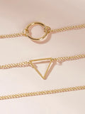 مجموعة قلائد Geometric Charm من SHEIN