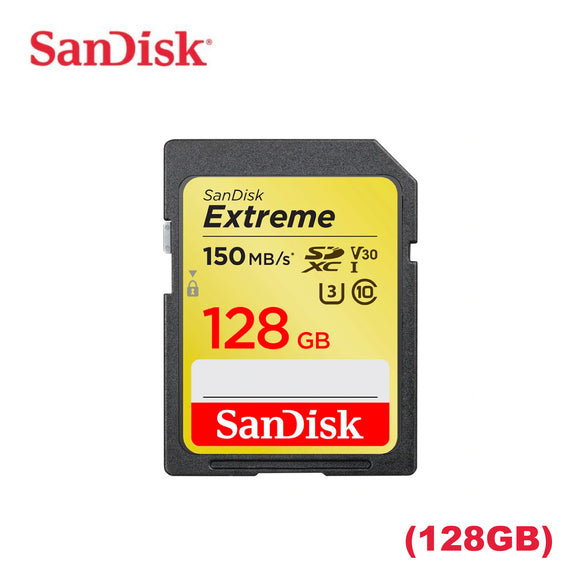 بطاقة ذاكرة SanDisk Extreme SDHC/SDXC UHS-I (128GB)