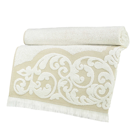 منشفة قطنية باللون البيج  (90 ×50 سم)