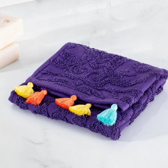 منشفة يدين قطنية باللون البنفسجي 30×40 سم