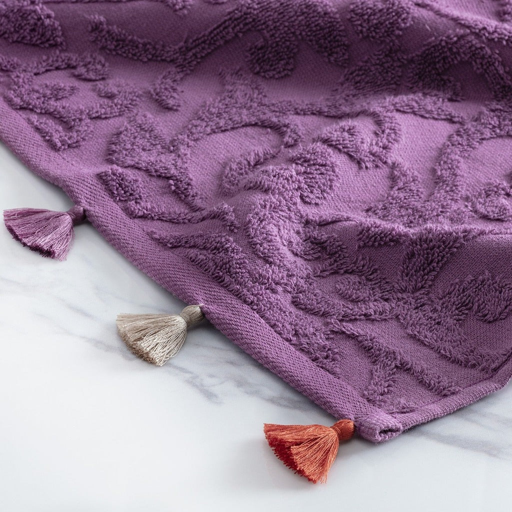 منشفة للوجه قطنية باللون البنفسجي 50×70 سم