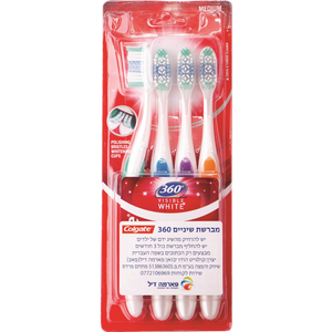 فرشاة أسنان Colgate 360 (4 قطع)